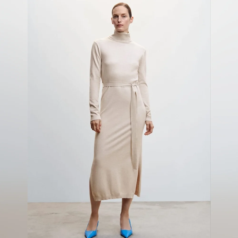 MANGO turtleneck knit dress - Picture 4 of 4